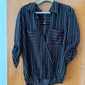 Black Striped Women's Top
